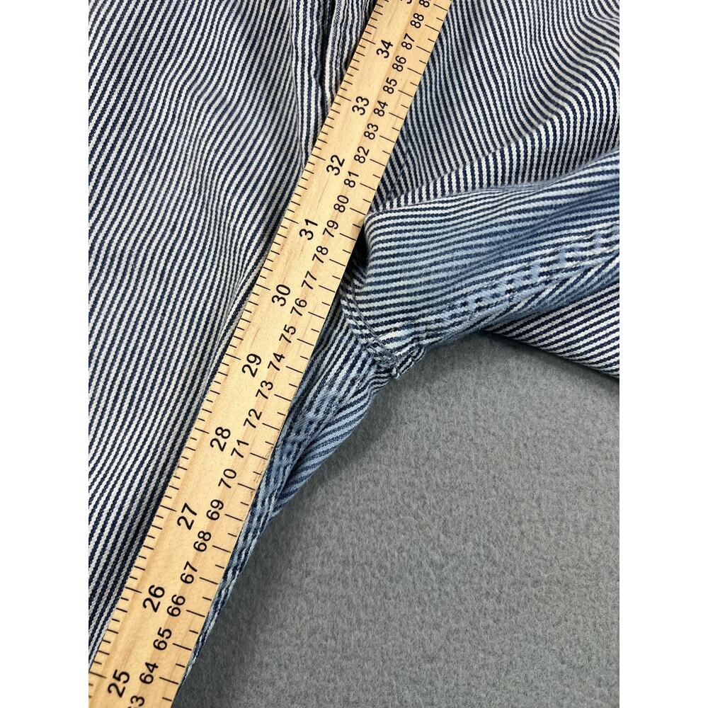 Levi's Women's 524 Too Superlow Jean Size 13M 31x32 Blue White Striped Y2K Style - Picture 11 of 12